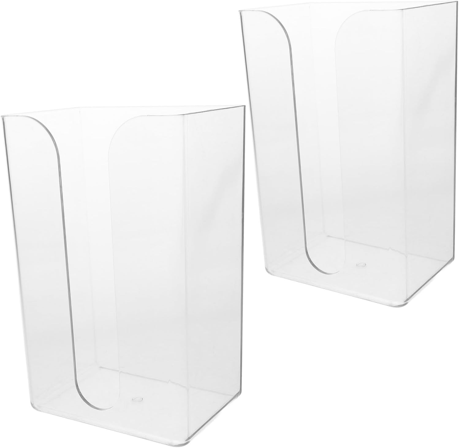 2Pcs Punching Free Wall Mounted Tissue Box Holder Plastic Non-Perforated Facial Tissues Box Storage Suitable for Bathroom Kitchen Toilet image number 5