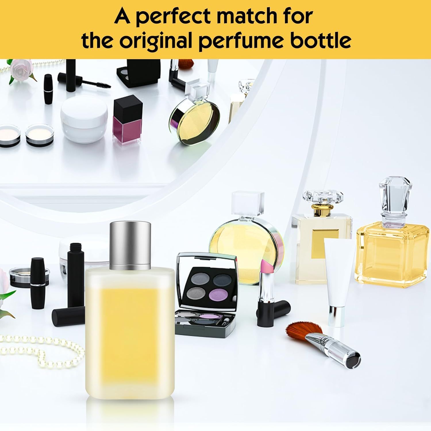 Bohoray 100 Ml Perfume Atomiser Refillable Perfume Bottle Empty Transparent Perfume Bottle Perfume Bottles Refillable with Atomiser Pump and Funnel for Women or Girls image number 1