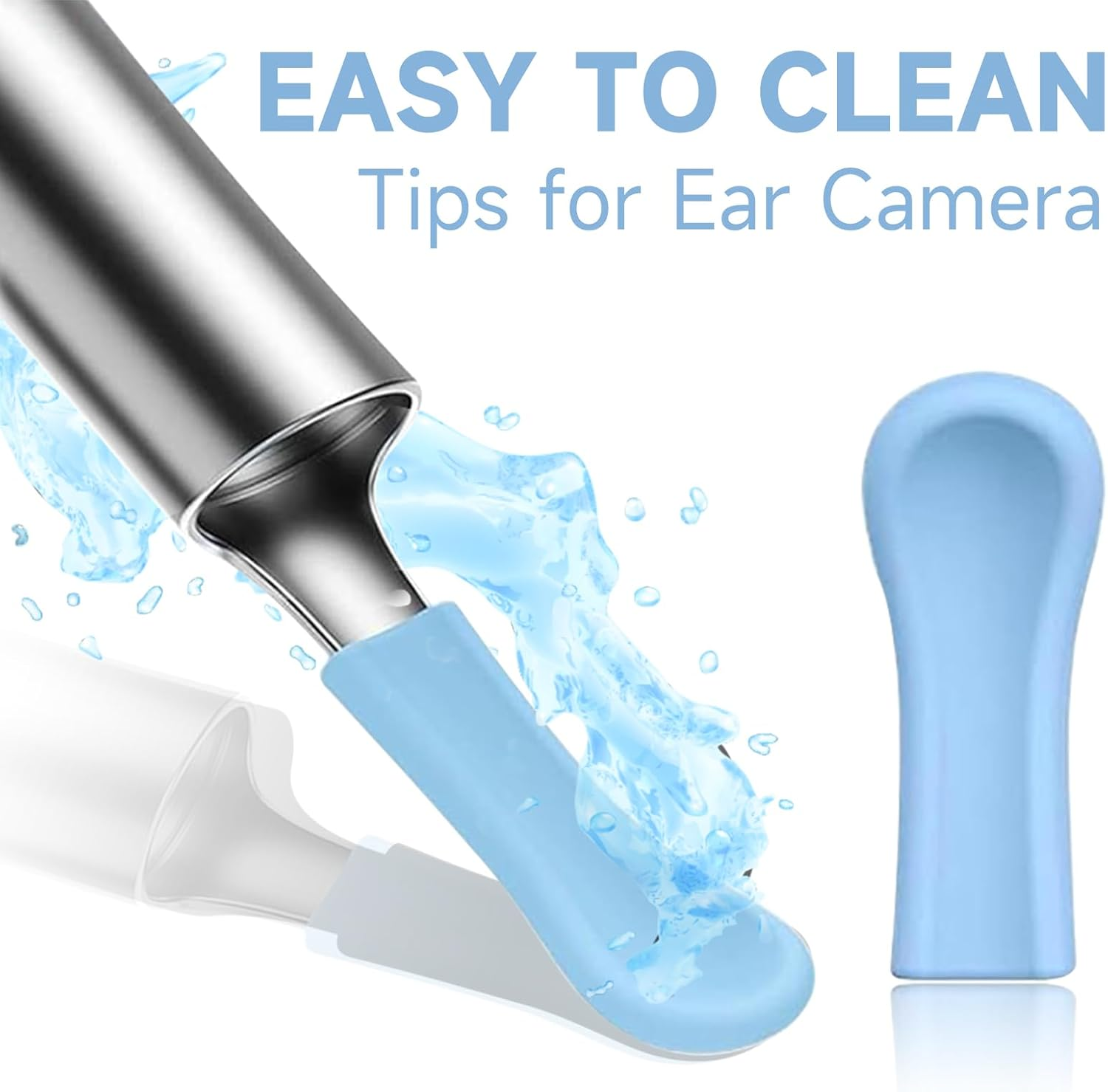 30 Pcs Ear Spoon Tips Silicone Ear Spoons Replacement Ear Vacuum Tips Accessories Set for Teens Earwax Removal Endoscope