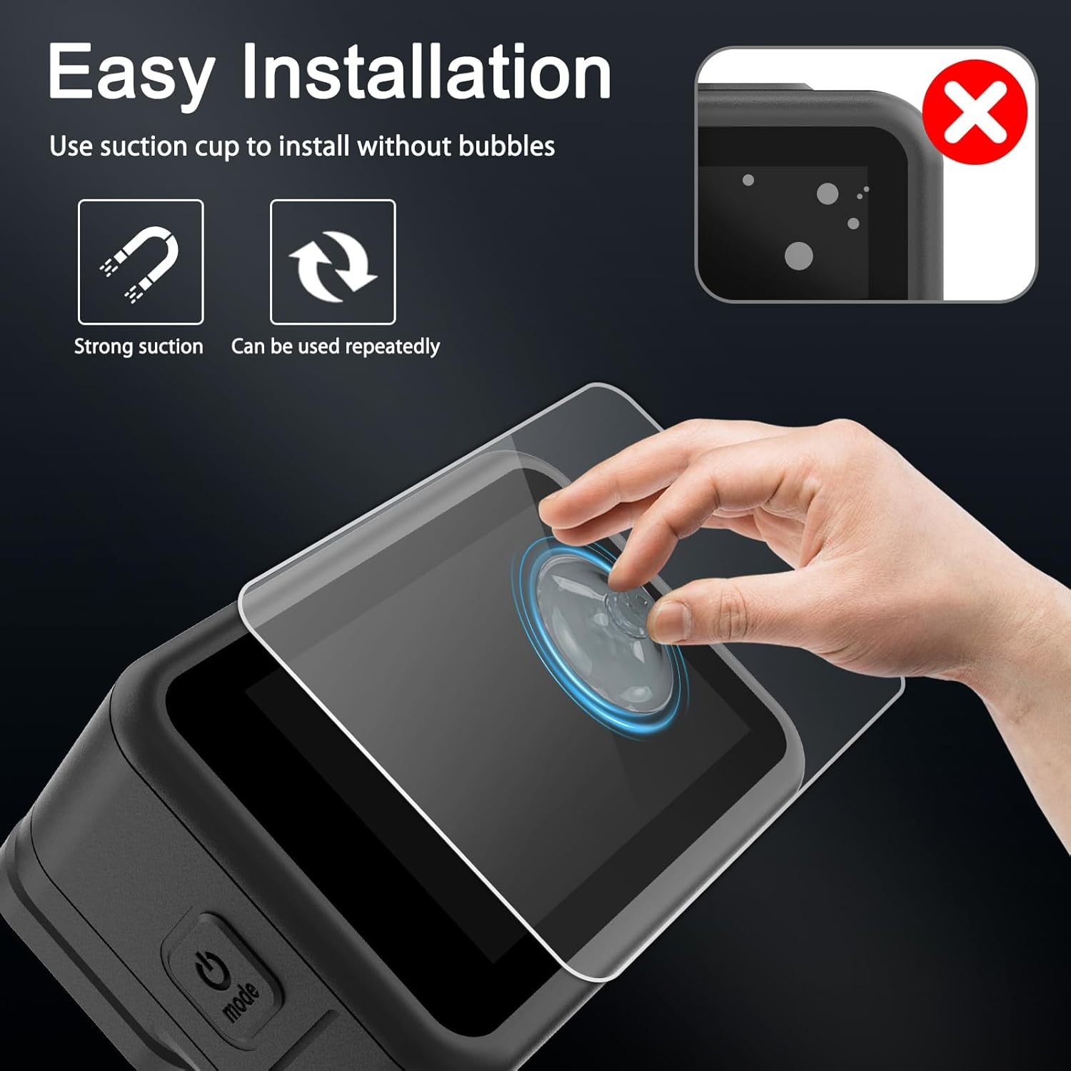 Fitstill [10Pcs] LCD Screen Protector Appliable for Go Pro Hero 13 Black,Tempered Glass Screen Cover Only for Hero 13 Black Action Camera Accessories,Ultra HD 9H Hardness,Scratch Resistant image number 6