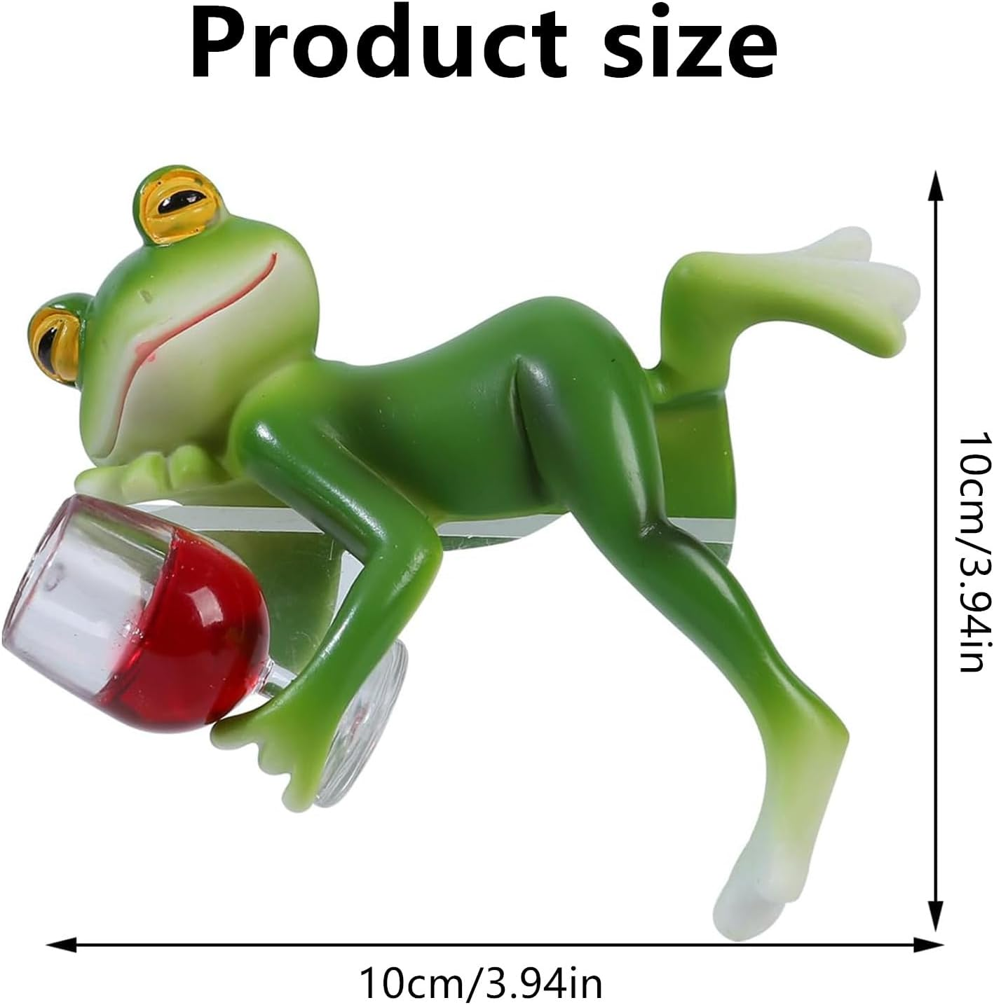Liahelianx Miniature Frog Figurines for Pots, Funny Garden Decor Outdoor, Frog Statue Planter Hugger, Gifts for Women, Yard Lawn Ornament (Drinking Red Wine) - Drinking Red Wine image number 2