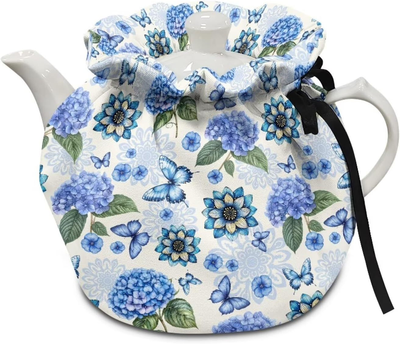 Xoenoiee Black Cat Pumpkin Pattern Tea Cozy Tea Pot Cover Insulation Tea Cosy Teapot Dust Cover Teapot Warmer for Home Kitchen Teapot Covers Thanksgiving Decor