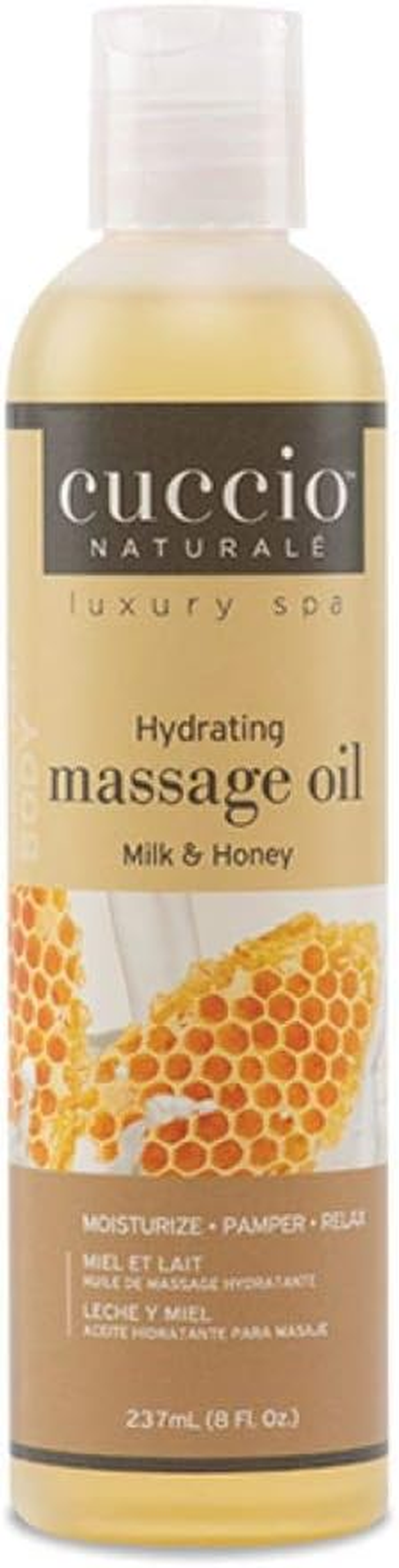 Cuccio Naturale Massage Oil - Renewing, Moisturizing Body Oil for Massage Treatment - Leaves Skin Soft and Glowing - Paraben Free with Natural Ingredients - Milk and Honey - 8 Oz image number 2