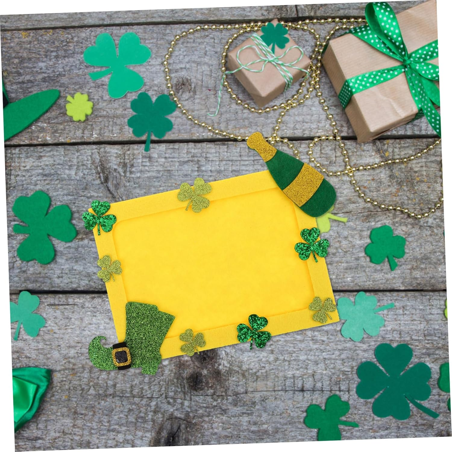 St Patrick'S Day Ornament Photo Frame Shamrock Pattern Easy Diy Craft for Home Decor Party Decor image number 4