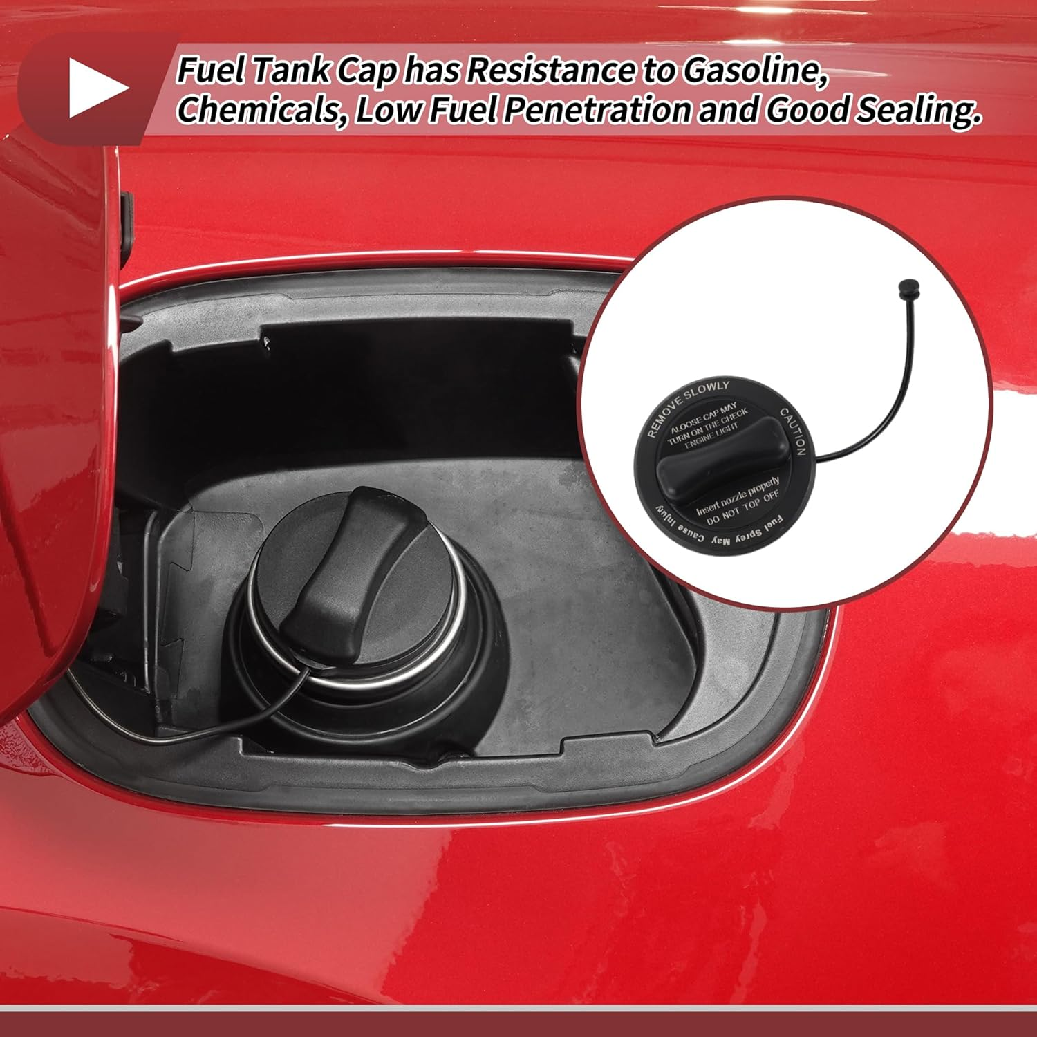 X AUTOHAUX Gas Fuel Cap for Mercedes-Benz CLA45 AMG 2014-2018 Fuel Tank Cap No.A2224700005 Black White Blue image number 1