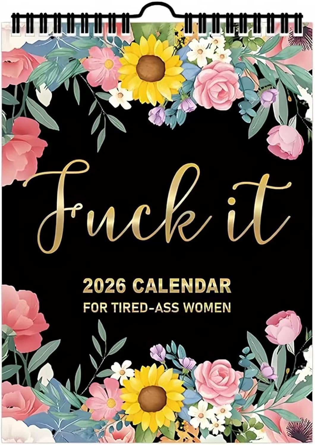 2026 Funny Wall Calendar for Women - Tired-Ass Fu-Ck It Calendar with Swear Words, Monthly Planner for Office & Home Decor (A) image number 3