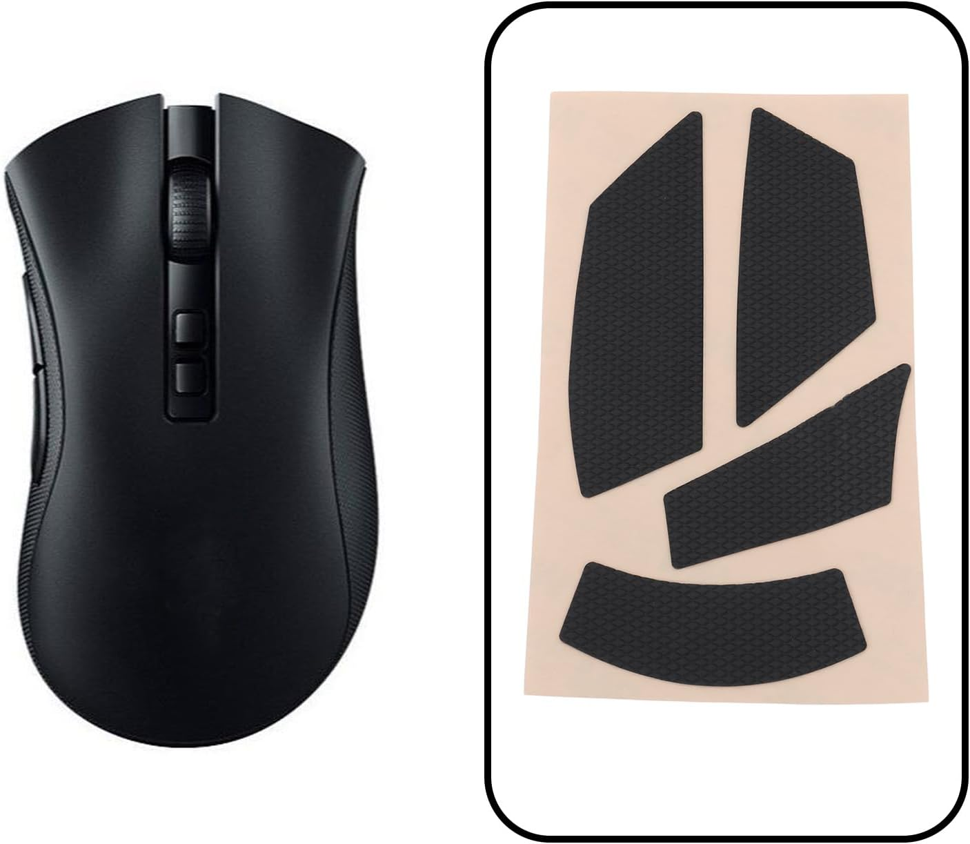 Ecsing 1 Set Razer Mouse Grip Tape Compatible with Razer Deathadder V2 Compatible with Razer Basilisk X Hyperspeed Black