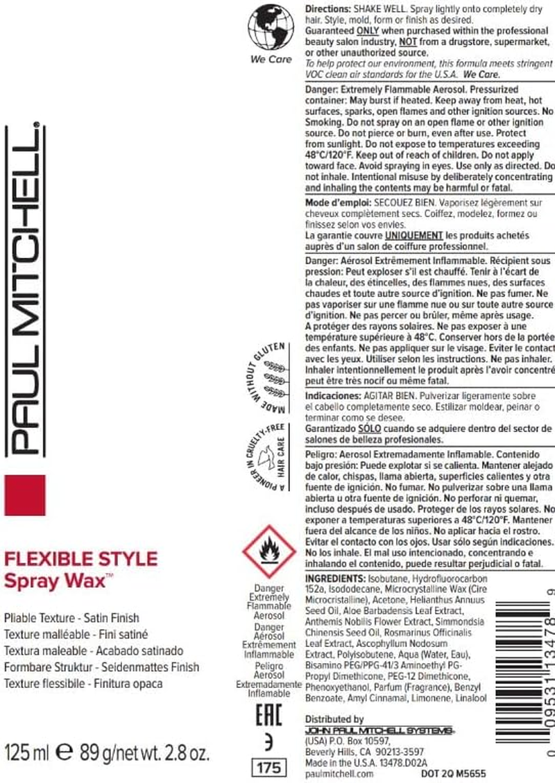 Paul Mitchell Flexible Style Spray Wax image number 1