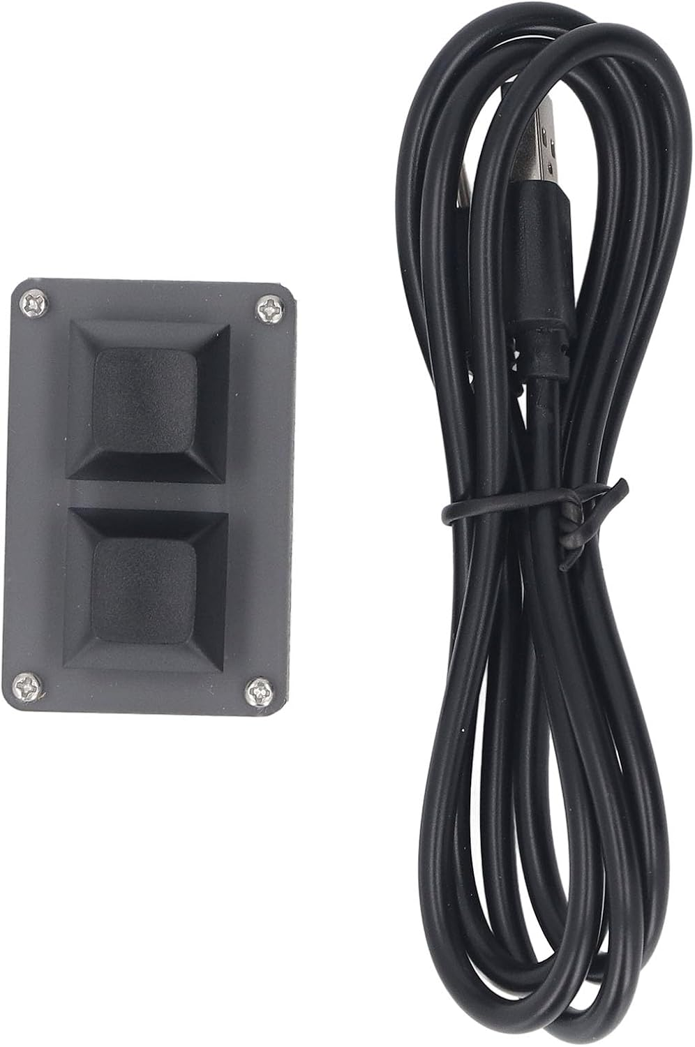 2 Key Keyboard, 5V 1A Acrylic Wired Mini Smart One Handed Mechanical Gaming Keypad, Programmable Shortcut Key Copy Paste Undo Redo Cut RGB Backlit Mini USB Keypad, Plug and Play image number 2