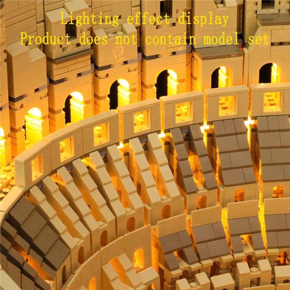 GEAMENT LED Light Kit Compatible with  Colosseum - Lighting Set for Creator 10276 Building Model (Model Set Not Included) image number 6