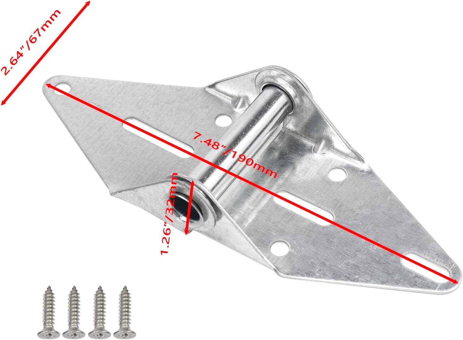 Pufguy #1 Commercial Garage Door Hinges Heavy Duty Garage Hinge Galvanized Iron Garage Door Hinge Kit, 2 Pack image number 5