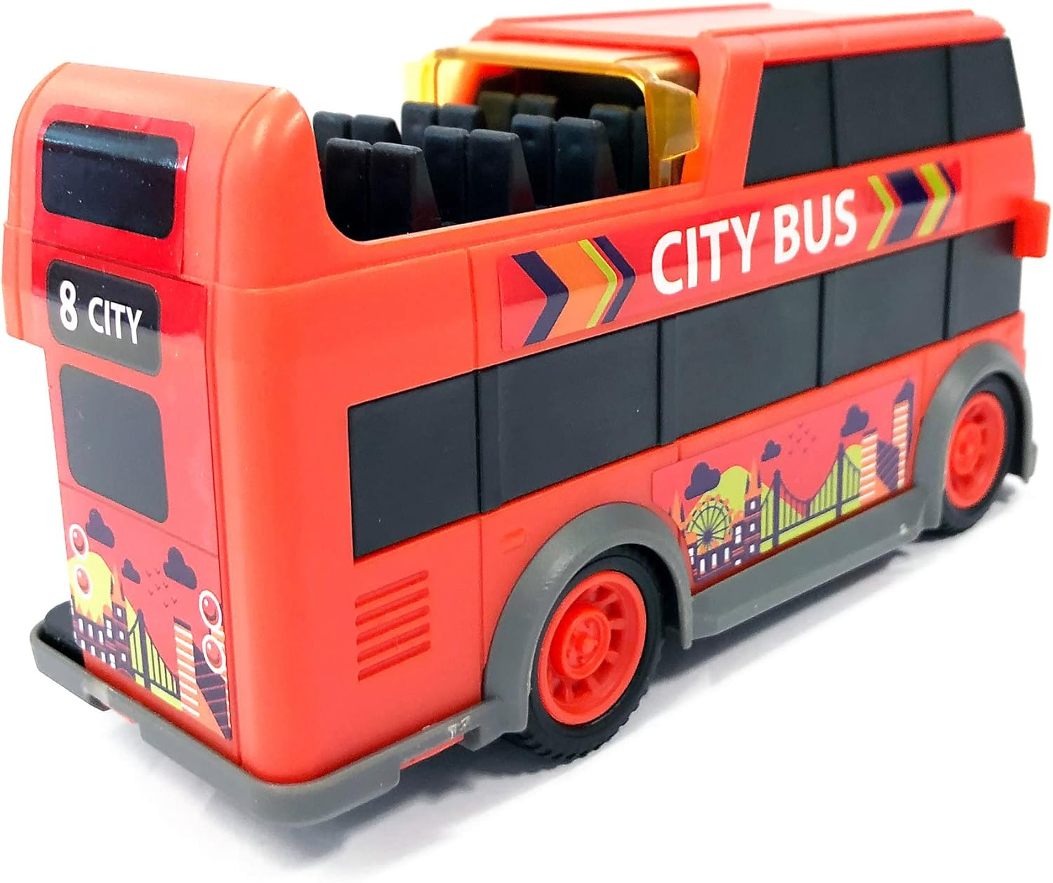 Dickie City Bus Toy with Light and Sound, 15 Cm