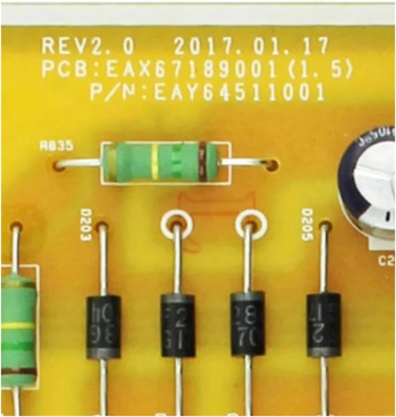 EAX67189001(1.5) EAY64511001 Power Board Is for 60UJ6050-UA 60UJ6300-UA 65UJ6300-UA 65UJ630V-ZA 65UJ634V-ZD 60/65 Inch TV Parts image number 3