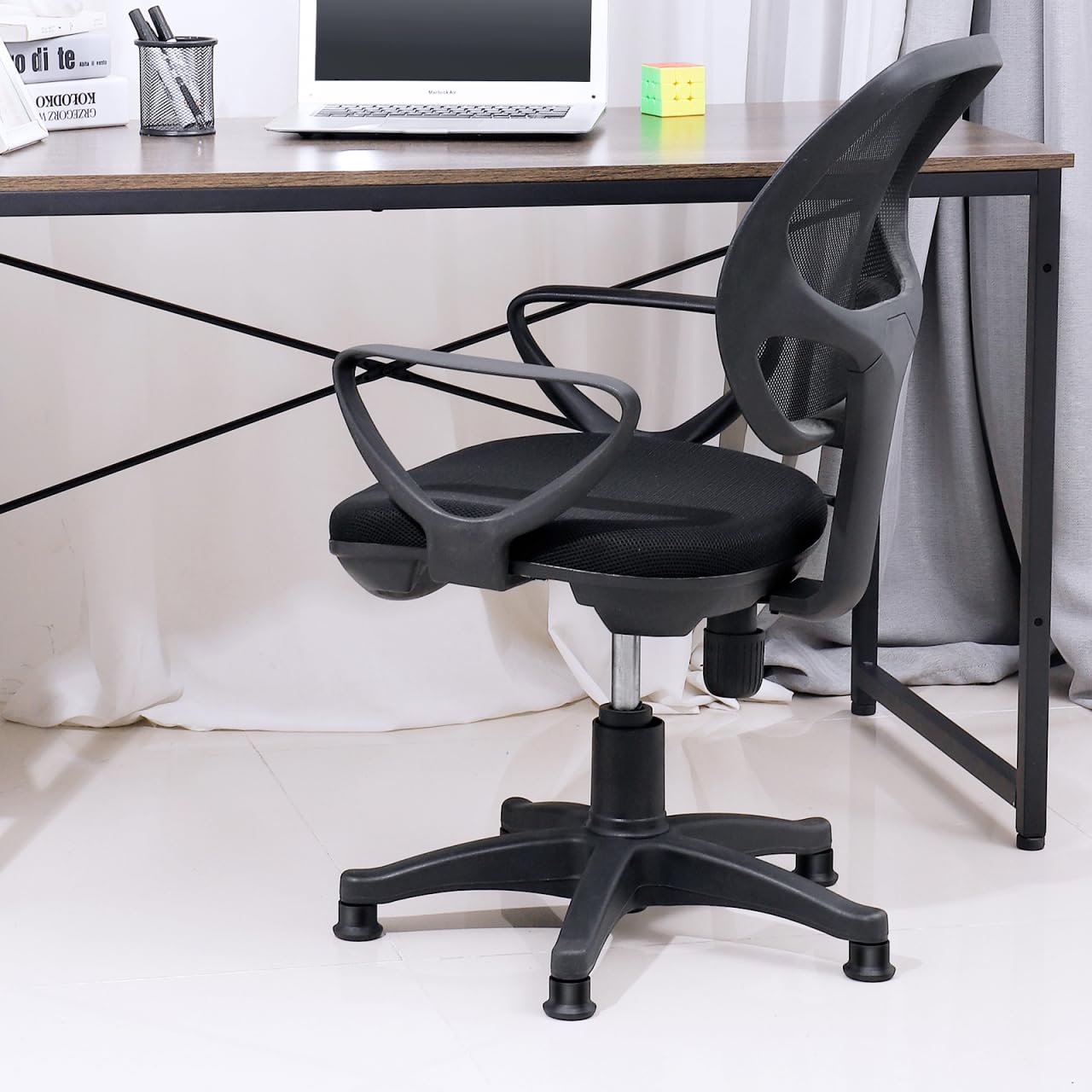 OHPHCALL 5Pcs Furniture Chair Glides for Office and Home Replacement Castors for Swivel Chairs Anti-Slip Floor Protectors in Black image number 2