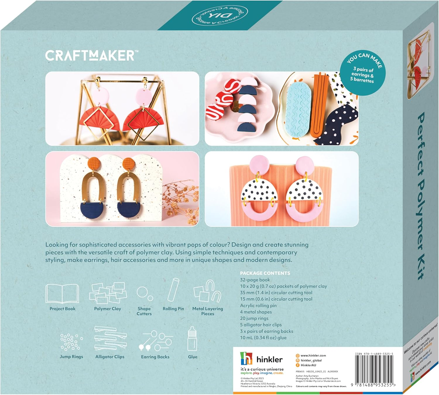 Craft Maker Deluxe Perfect Polymer Kit - DIY Jewelry Making for Adults - Clay and Tools Included - Step-By-Step Projects - Creative Arts and Crafts image number 2