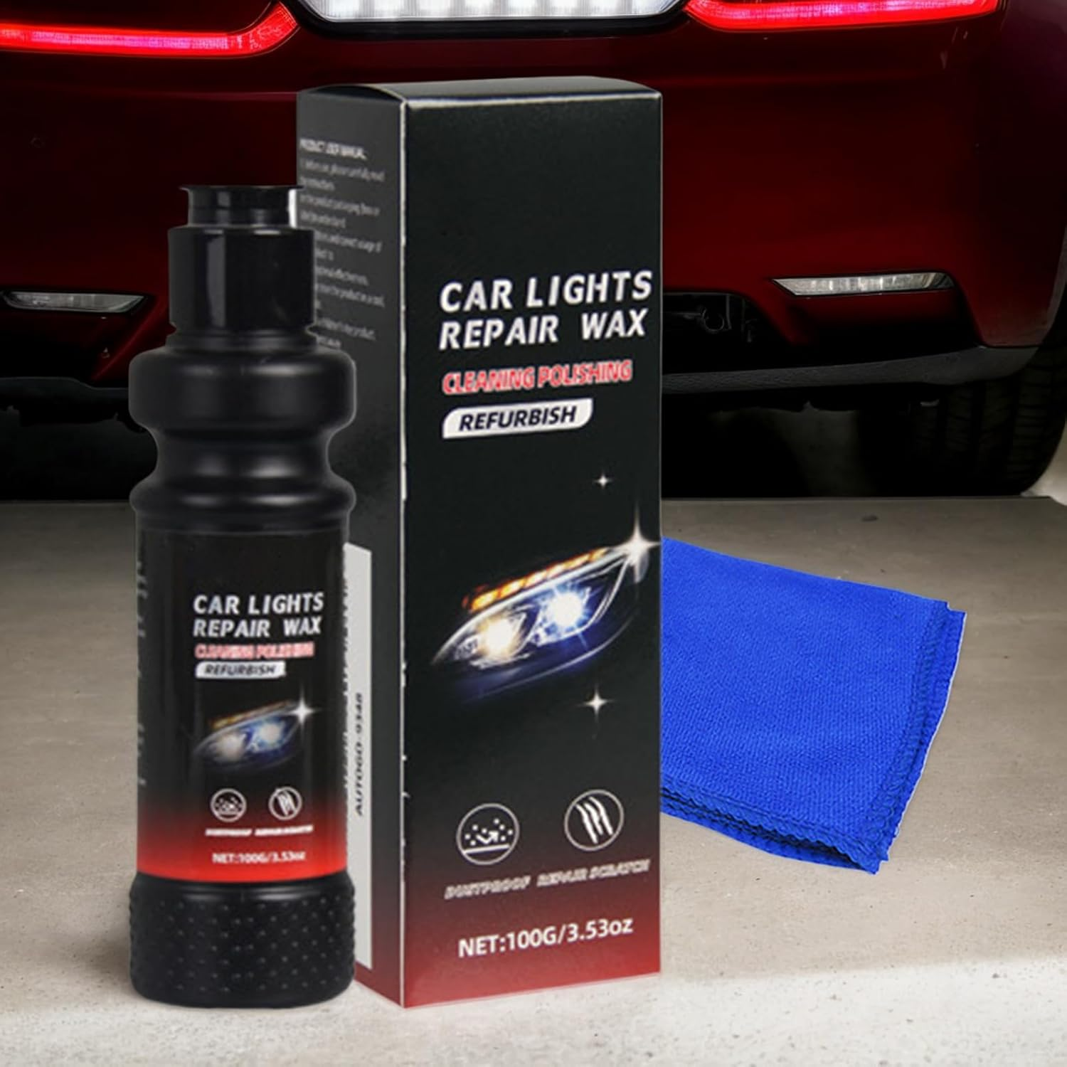 Headlight Restorer Kit,120Ml Scratch Remover Headlamp Polishing Lotion | Restorer Automotive Cleaner for Truck RV Refurbishment Drivers Road Trip Restoration Vehicle image number 2