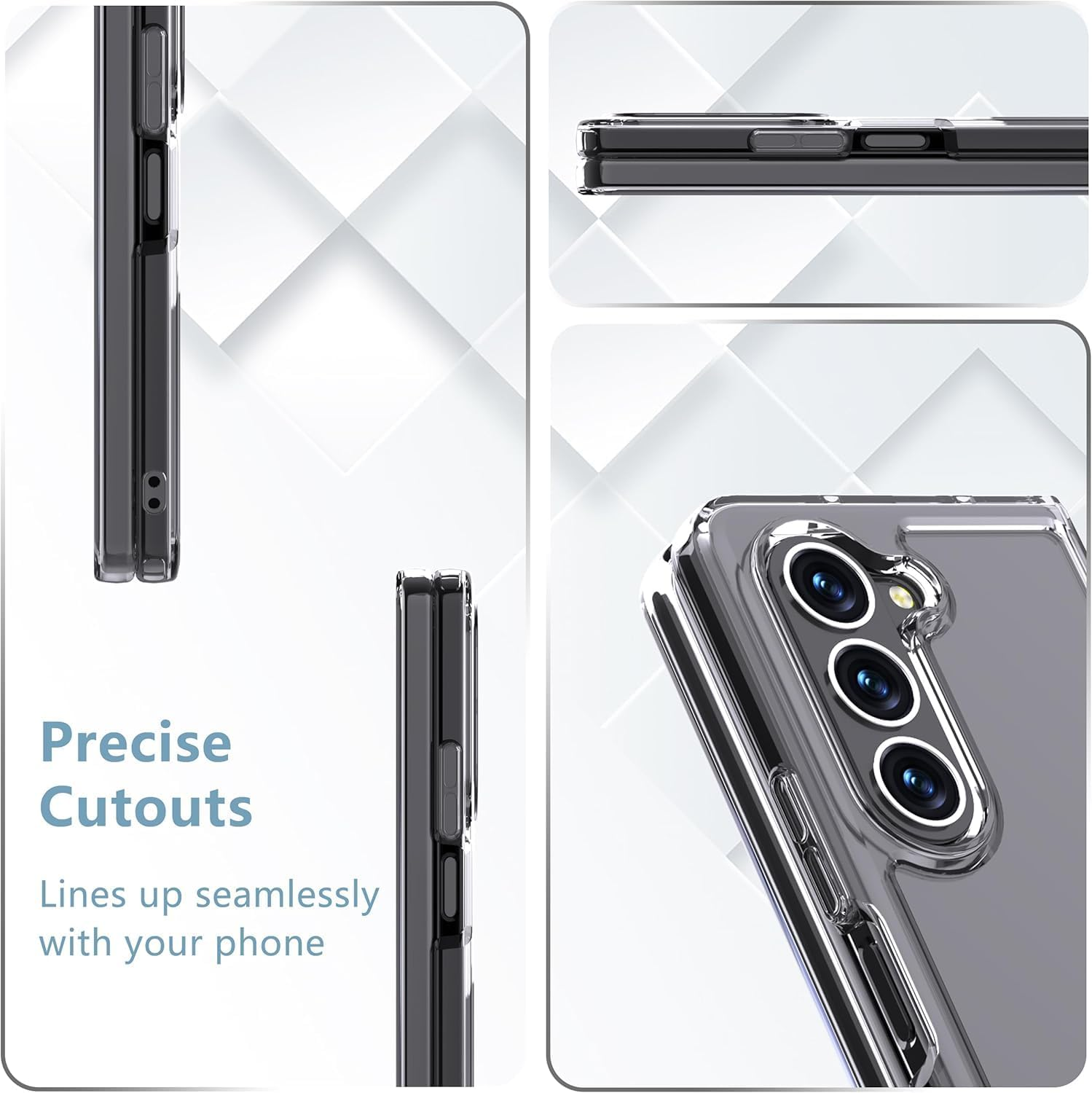 TR4U the Resource for You Clear Case Compatible with Samsung Galaxy Z Fold 6 [Anti-Yellowing][Military Grade Drop Protection], Hard Back Cover, Clear Case Compatible with Samsung Z Fold 6 7.6" (2024) image number 1