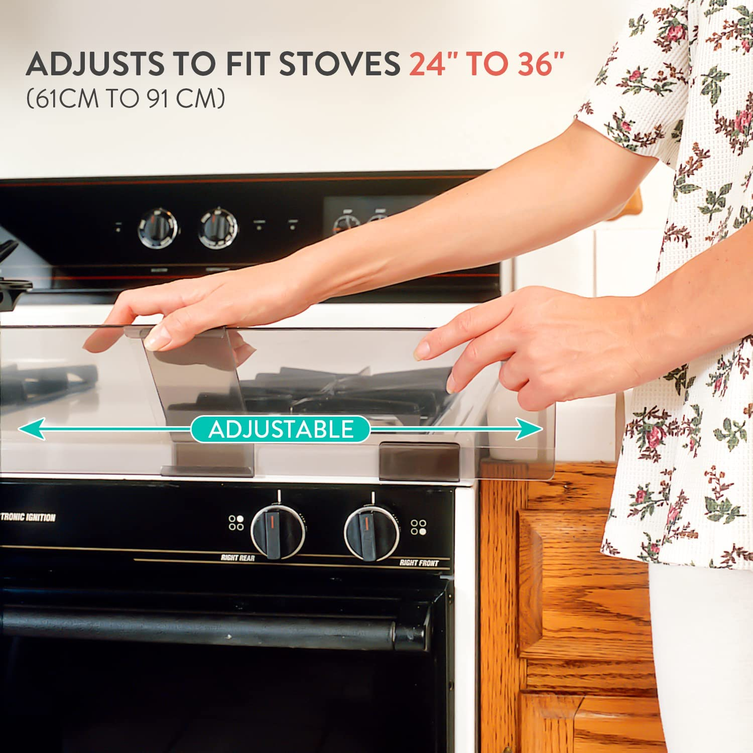 Prince Lionheart Adjustable Stove Guard for Child Safety, Adhesive Stove Guard Protect Baby from Burns image number 6