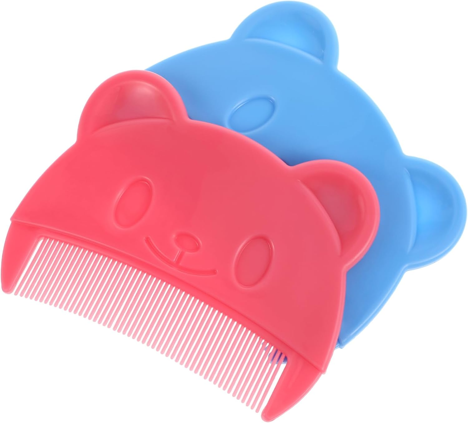 Ifundom 2Pcs Hair Combs Fine Tooth Portable Bear Shape Cradle Cap Removal Comb for Boys and Lightweight Grooming Tool for Dandruff and Detangling image number 1