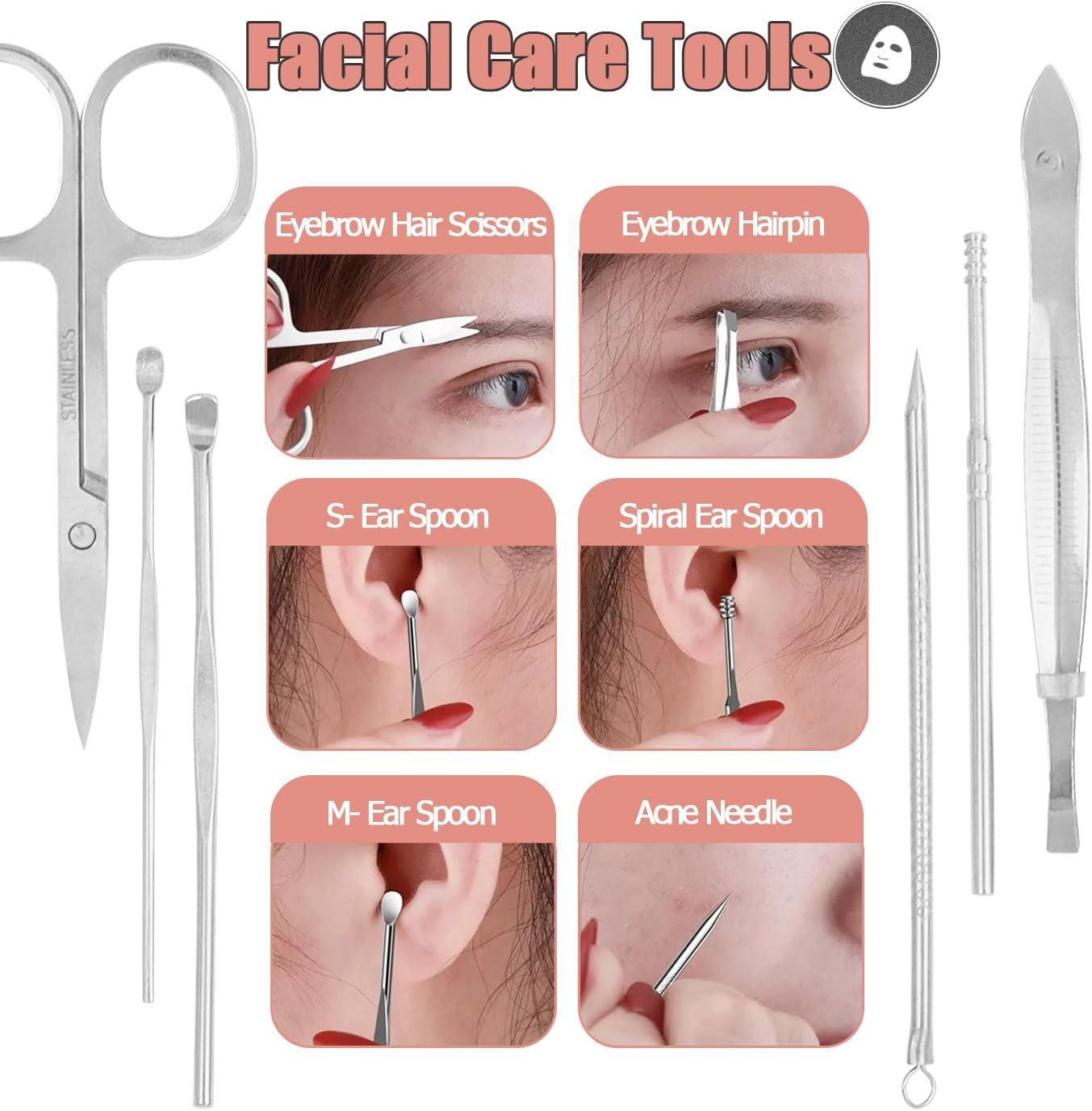 Bestgle Manicure Set, 19 In-1 Nail Clippers Pedicure Sets Stainless Steel Nail Manicure Pedicure Kit Professional Nail Grooming Kits with Portable Travel Case image number 4