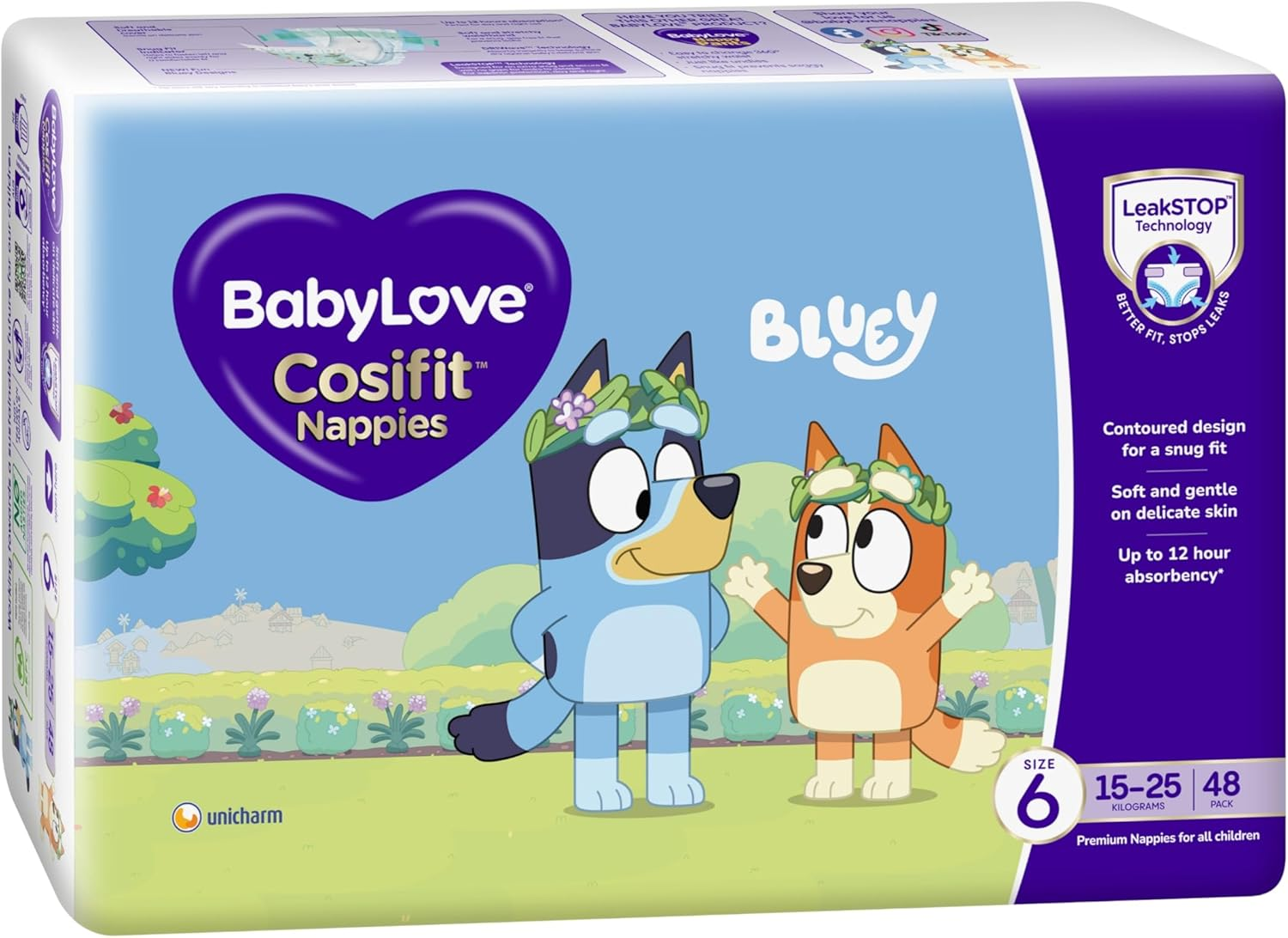 Babylove Cosifit Nappies Size 6 (15-25Kg), 144 Pieces (3 X 48 Pack) image number 2