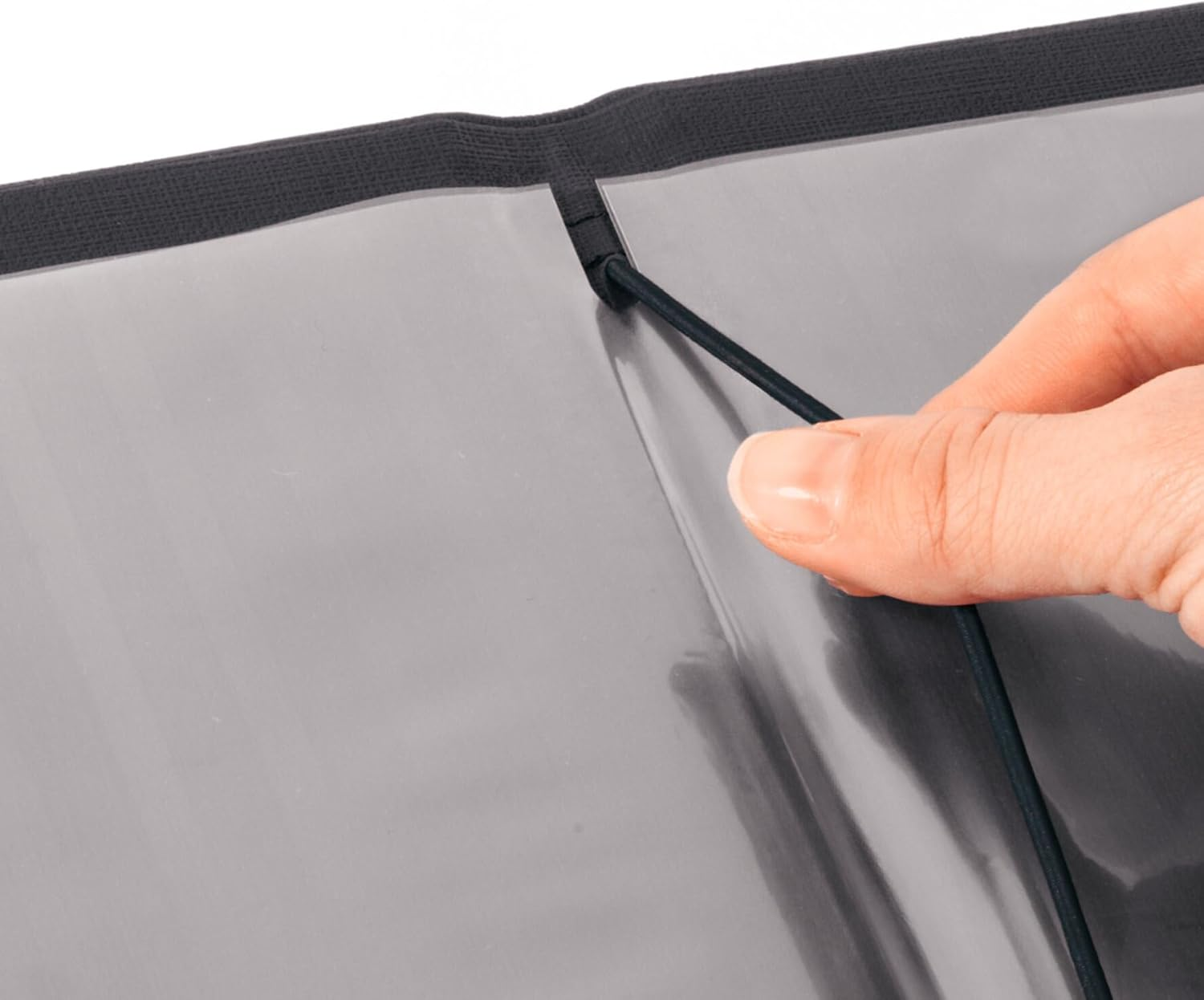 SIGEL GM100/5 Menu Bar Format 1/2 A4 Drinks Folder Rubber Binding Black with Linen Texture Pack of 5 Durable and Easy Wipe Clean image number 6