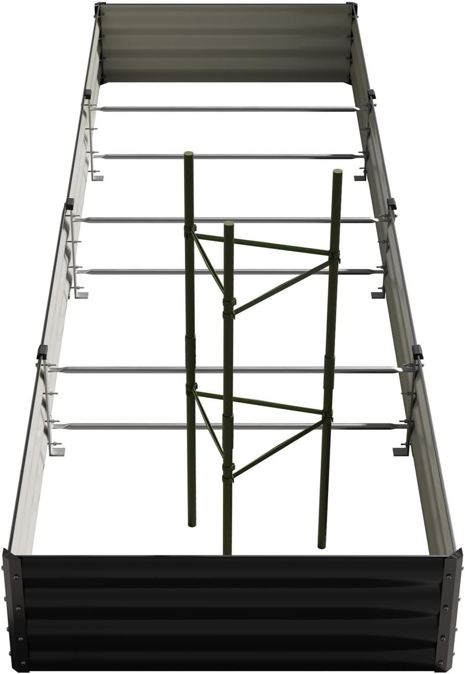 Livsip Garden Bed Planter Stand Box Raised Garden Bed Container Galvanise, 290X90X30Cm-2Pcs image number 1