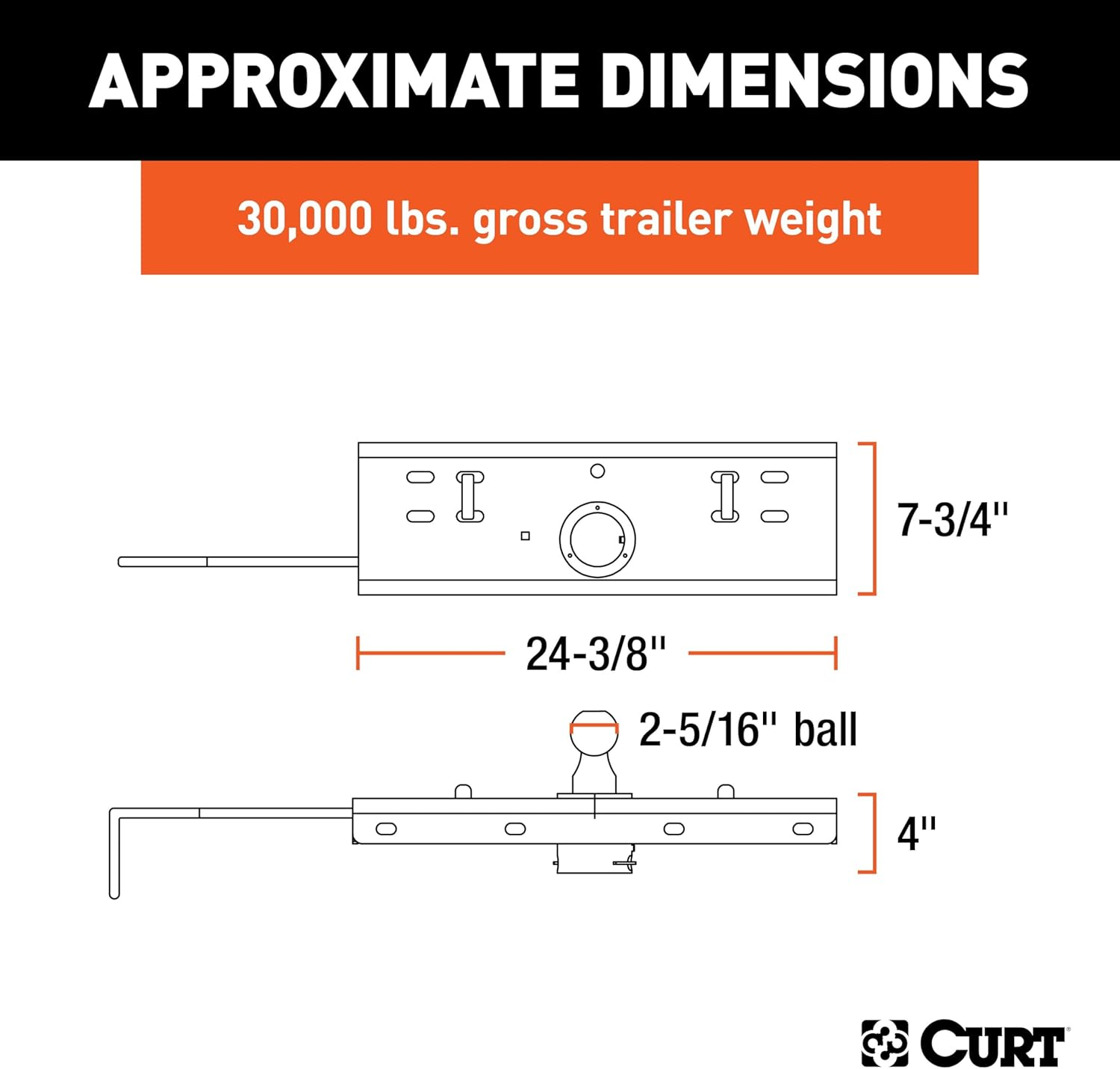 CURT 60607 Double Lock Gooseneck Hitch image number 6
