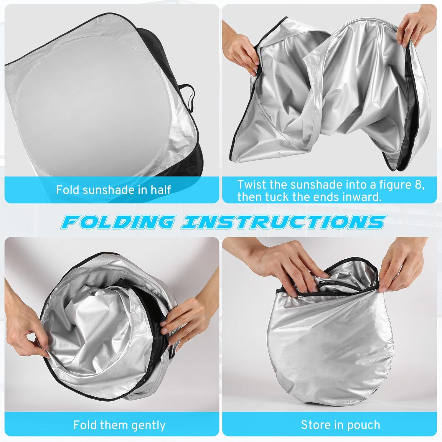 SZYUCHEN Car Windshield Sun Shade Sunshade Compatible with Chevy Chevrolet Silverado 1500 2500 HD 3500 HD Regular Cab Crew Cab Double Cab 2025 2024 2023-2007 Accessories, Car Window Sun Shield image number 5