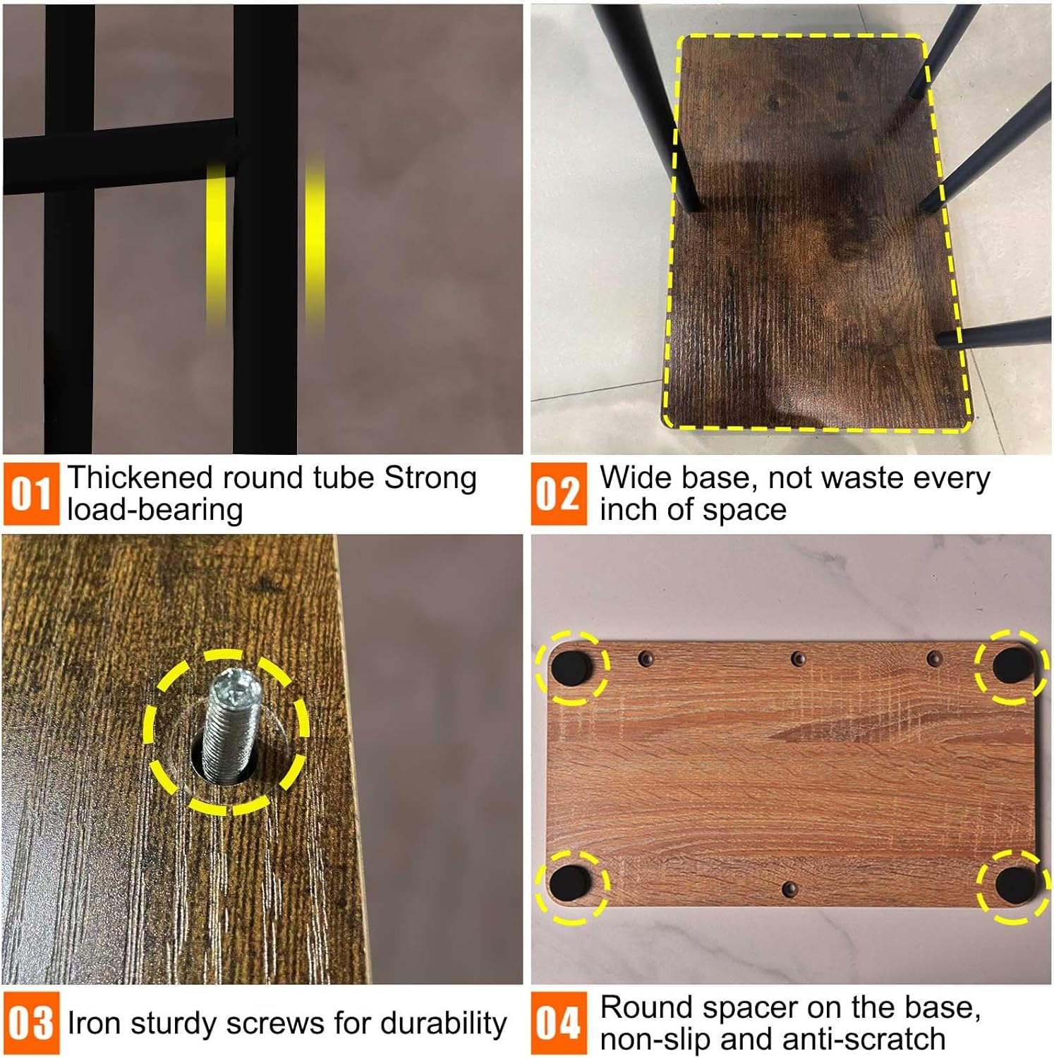 STEUGO Tall Plant Stand Indoor Plant Stands Wood Outdoor Tiered Plant Shelf for Multiple Plants，8 Tier 9 Potted Indoor Plant Shelf ,Suitable for Garden Corner Balcony Living Room（Black） image number 5