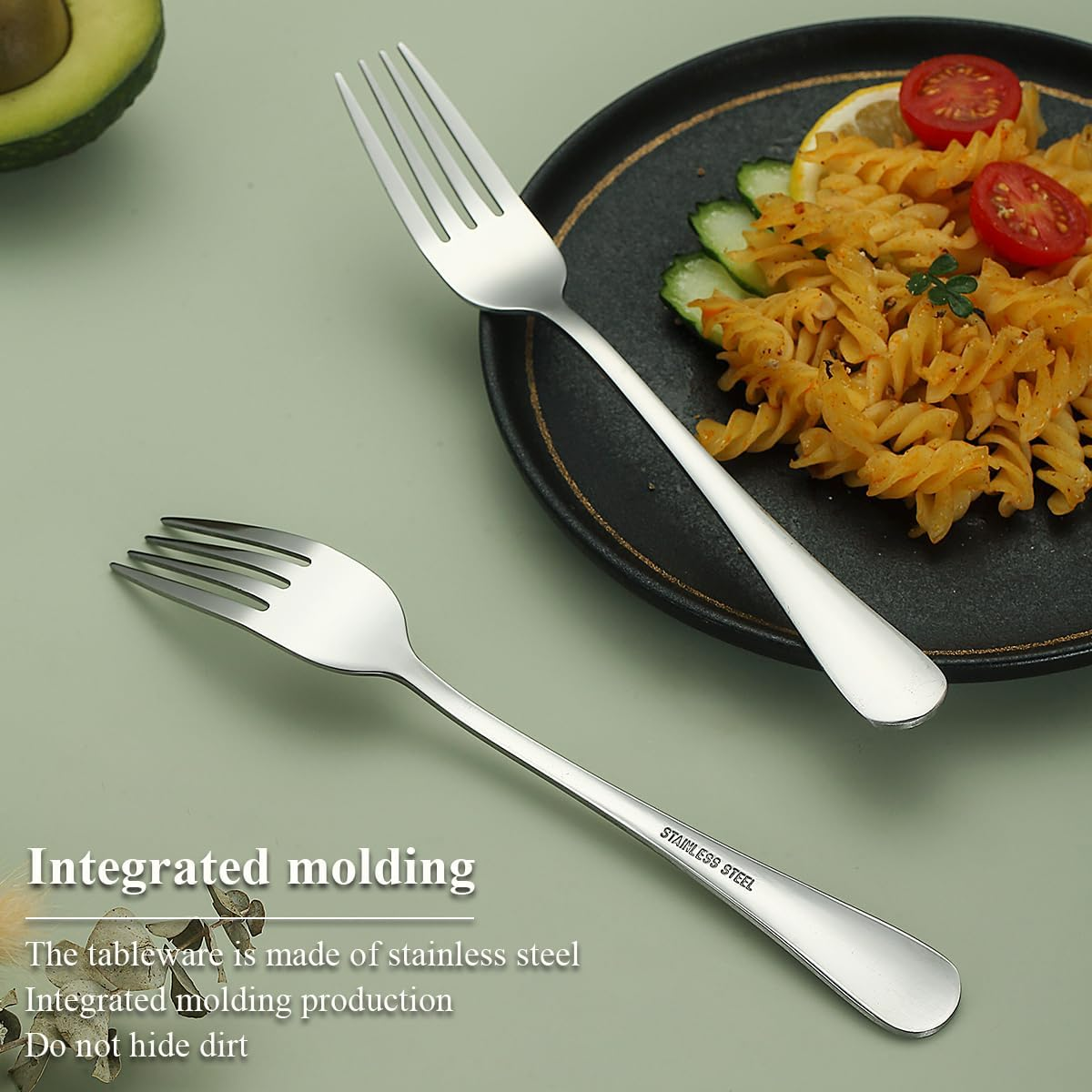 Evanda Dinner Fork 12 Pieces, Stainless Steel 20.5Cm Forks, Cake Forks, Table Forks,Dessert Forks, Easy to Clean, Dishwasher Safe image number 5