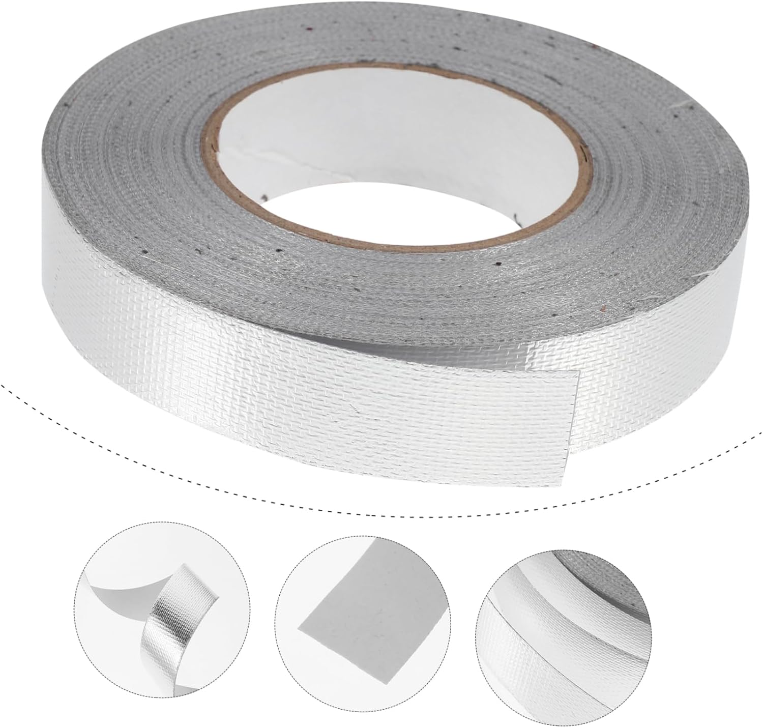 Healvian Waterproof High-Temperature Aluminum Foil Tape 3Cm Wide 50M Long Sturdy Adhesive Sealing Repair Tape for Ducts and Pipes