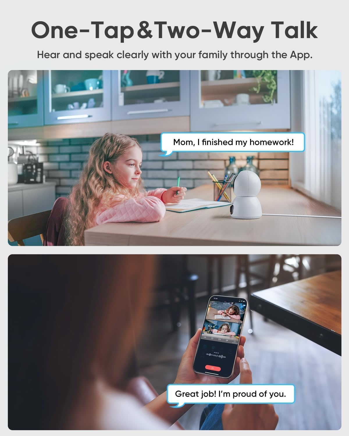 Blurams Indoor Camera, 2K Dual-Lens Pet Camera, Dog Cameras with 360&deg; Coverage, One-Touch Call, Ir&Colour Night Vision, Cloud/Local Storage, 5Ghz/2.4Ghz Wi-Fi image number 3
