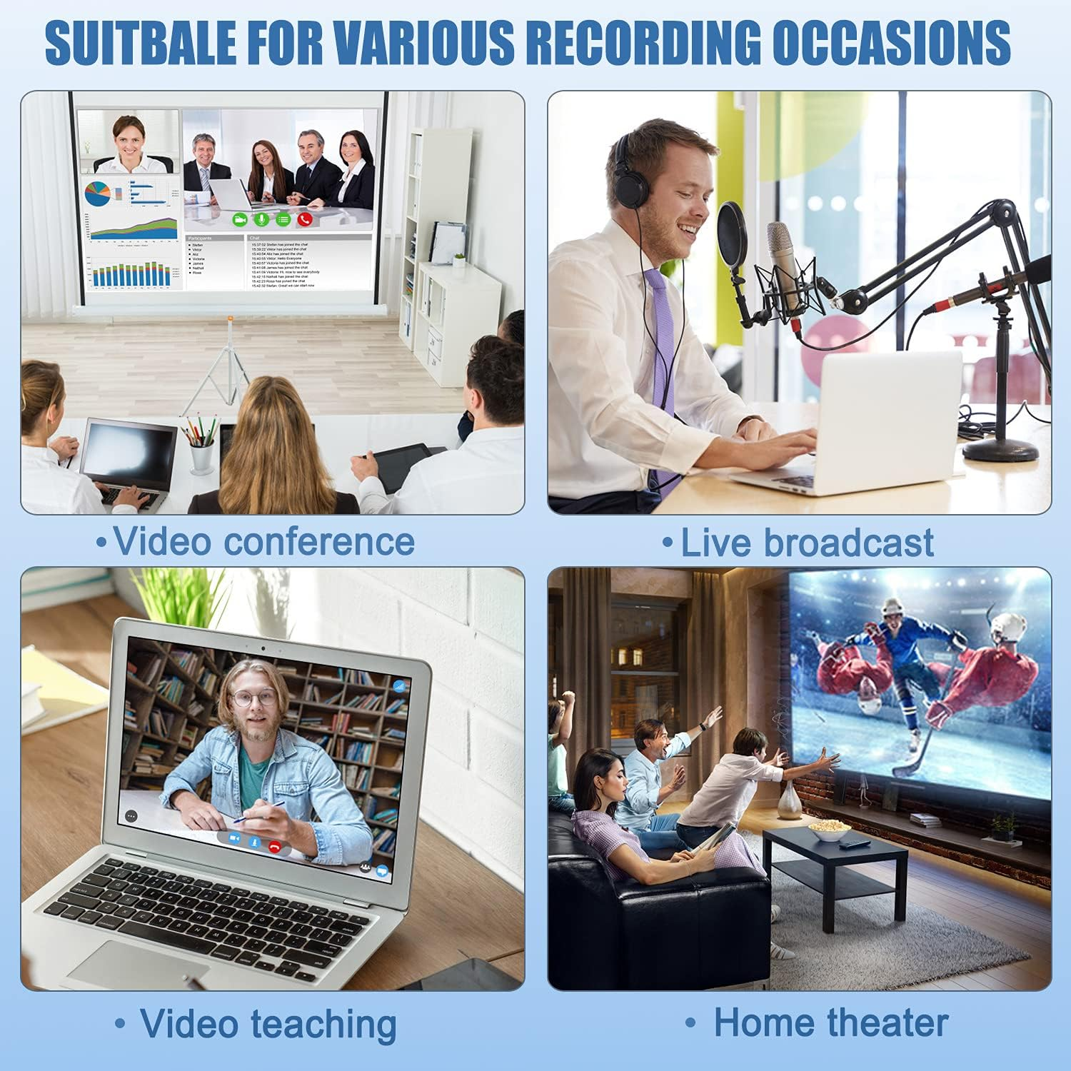 Video Capture Card, USB3.0 HDMI to USB C Audio Capture Card, 4K 1080P 60FPS Capture with Type-C Adapter Devices for Gaming Live Streaming Video Recorder, Compatible with Windows Mac OS System OBS Zoom image number 5