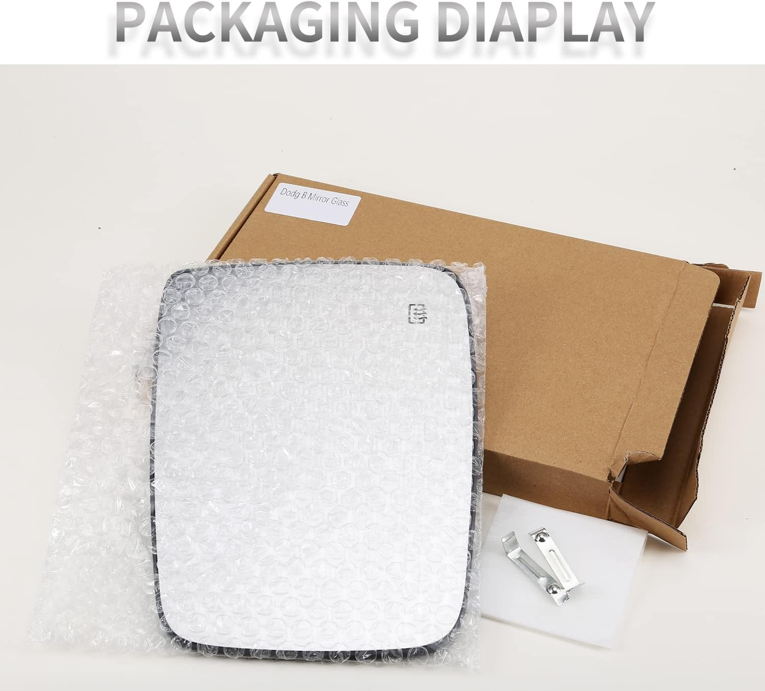 LOIYLLEN Right Side View Mirror Glass - Right Lower Mirror - Towing Mirrors with Heated & Rear Holder, Mirror Glass Replacement for 2009-2018 Dodge Ram 1500 2500 image number 4