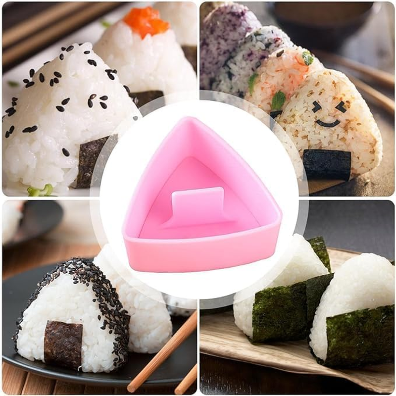3Pcs Onigiri Mold Triangle Rice Ball Mold Sushi Makers,Triangular Onigiri Mold Rice Ball Mould,Onigiri Triangle Sushi Press Mold,Triangle Rice Ball Mold Maker,Triangle Sushi Mold Rice Ball Maker Mold