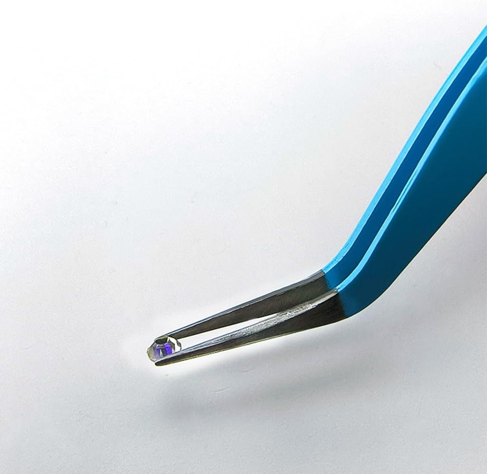 5 Pcs Stainless Steel Curved Craft Tweezers, Multipurpose Curved Tip Craft Tweezers for Intricate Projects, Scrapbooking, Cardmaking, Stickers, Etc.