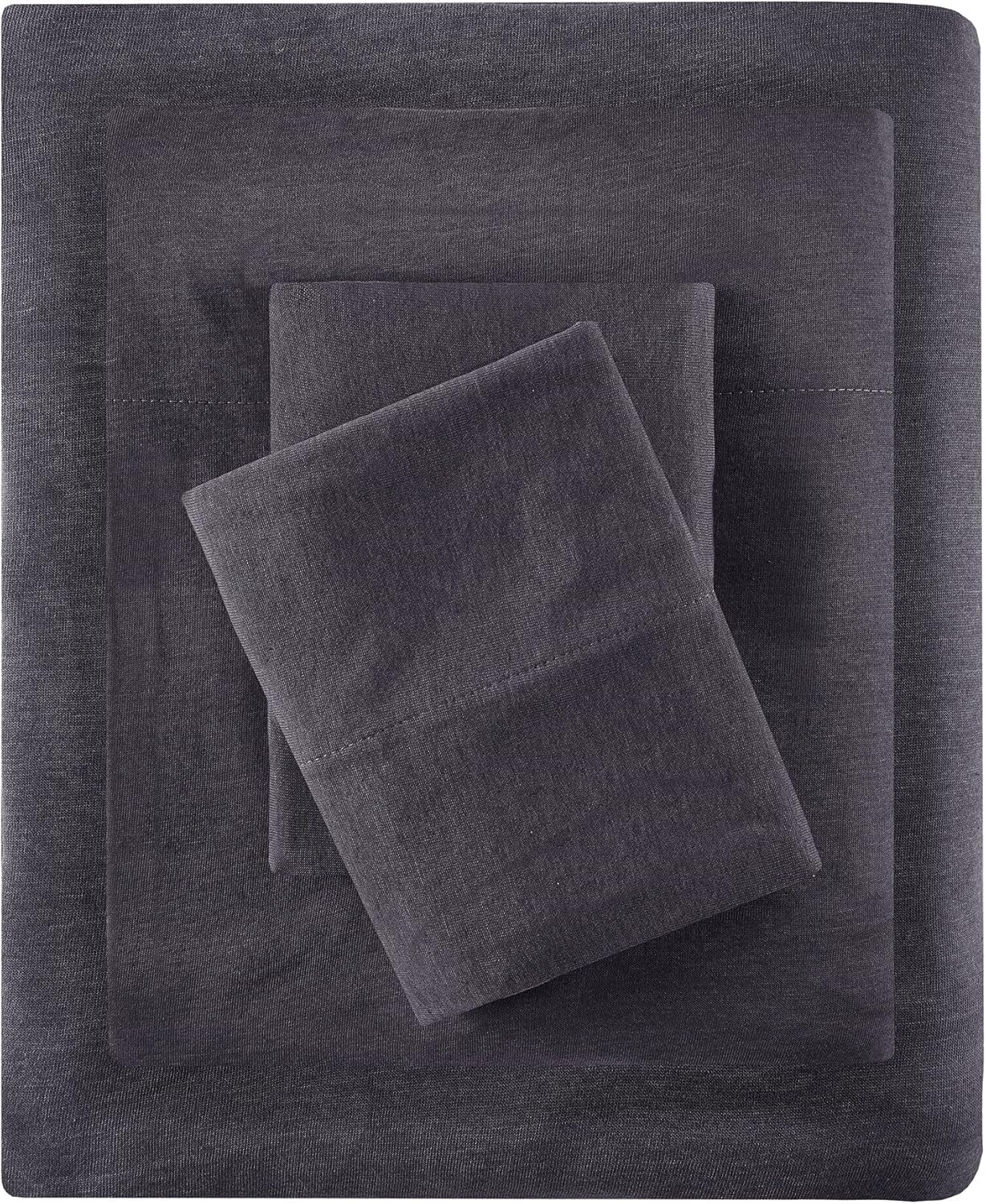 Intelligent Design ID20-693 Cotton Blend Jersey Knit Sheet Set, Full, Dark Grey