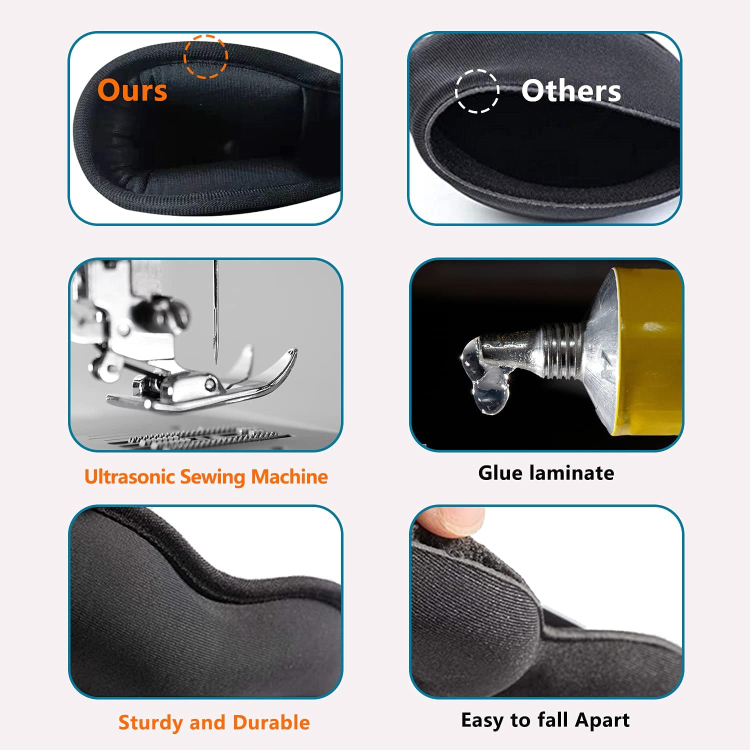 ZRUHIG Bluetooth Sleep Mask, Sleep Mask with Bluetooth Headphones, Eye Mask with Sleeping Headphones for Side Sleeper, Nap, ASMR, Air Travel, Meditation, Relaxation, Black image number 3