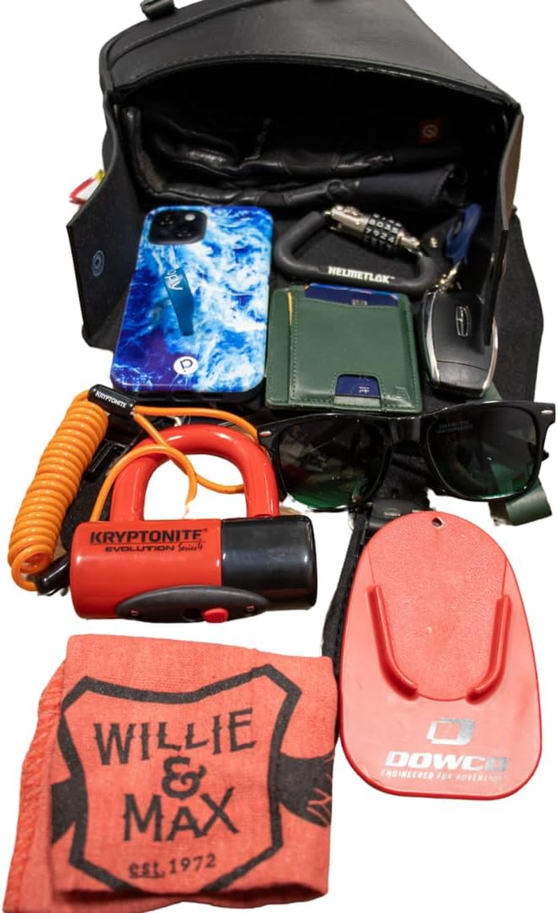 Dowco Willie & Max by - Triangulated Swingarm Bag for Harley-Davidson Softail Motorcycle - UV Protection - Maintenance Free Synthetic Leather - Black - up to 9L Capacity [ 59776-00 ] image number 5