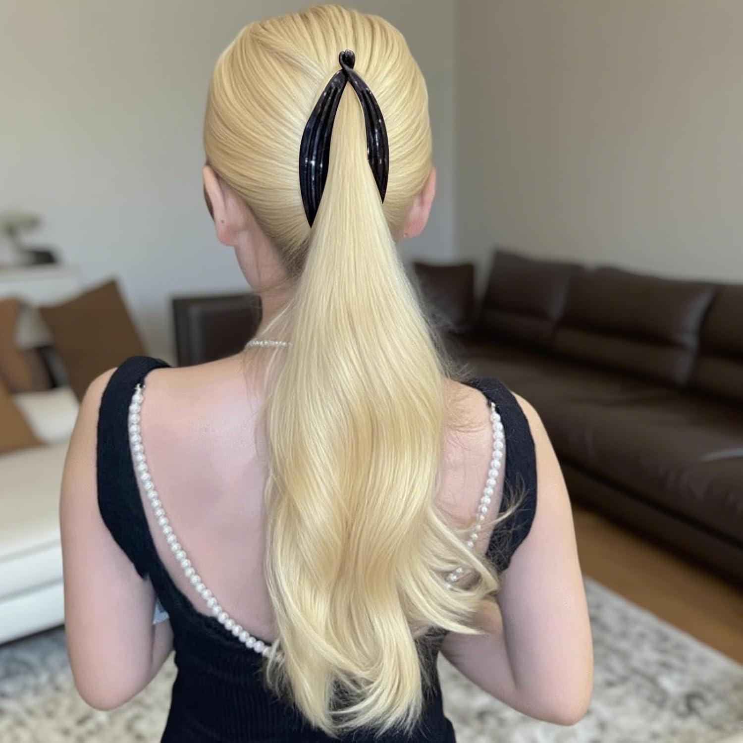 AYNKH 10 PCS Banana Hair Clip Set for Coarse and Fine Hairs, Double Comb Long, Ponytail Style, Metal Hair Clips, Fishtail Hairs Accessories, Women'S and Girls Hairiness Combs image number 3