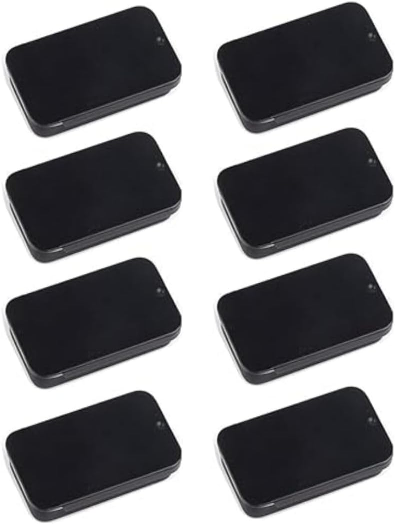 20 Pcs Black Mini Portable Box Containers,Zxjsisy Small Empty Storage Cans with Lids, Suitable for Lip Balms, Candies, Solid Perfumes, Jewelry, Pills, Etc. (Black)