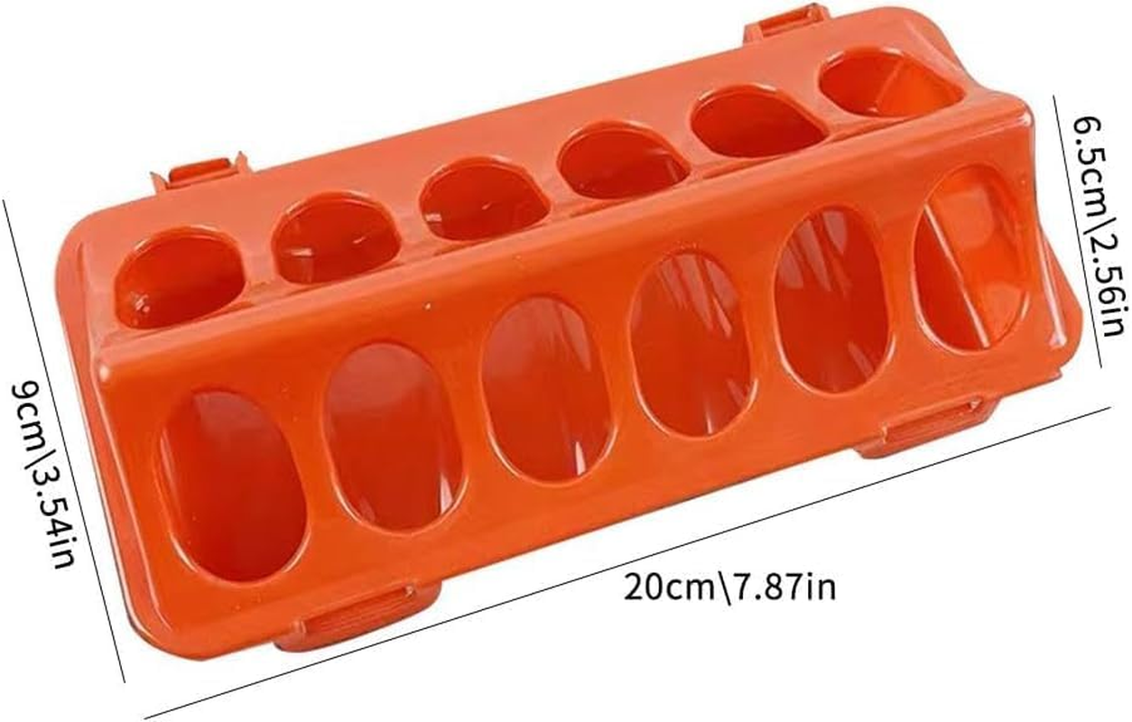 Plastic Flip-Top Poultry Feeders, 2Pcs Chicken Feeders Trough Flip-Top, Flip Top Chick Feeder Trough,Plastic Flip Top Bird Small Poultry Feeder image number 4