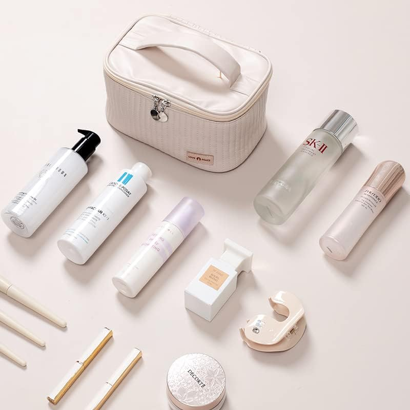 DDPOND Pearl Hanging Toiletry Bag for Women Travel Makeup Bag Organizer Toiletries Bag for Travel Size Essentials Accessories Cosmetics