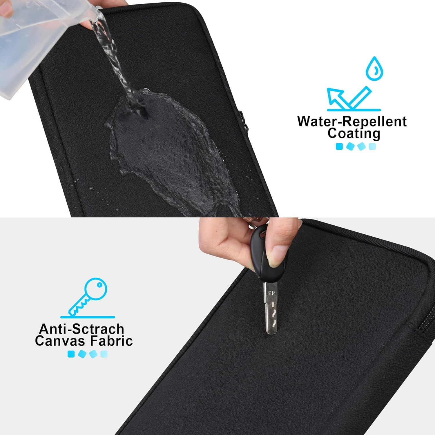 Lacdo USB Flash Drive Case Thumb Drive Holder Case Organizer Portable Electronic Accessories Storage Bag for Sandisk/Samsung/Samdata USB Flash Drives Jump Drive Memory Stick, Cable, SD Card, Black image number 5