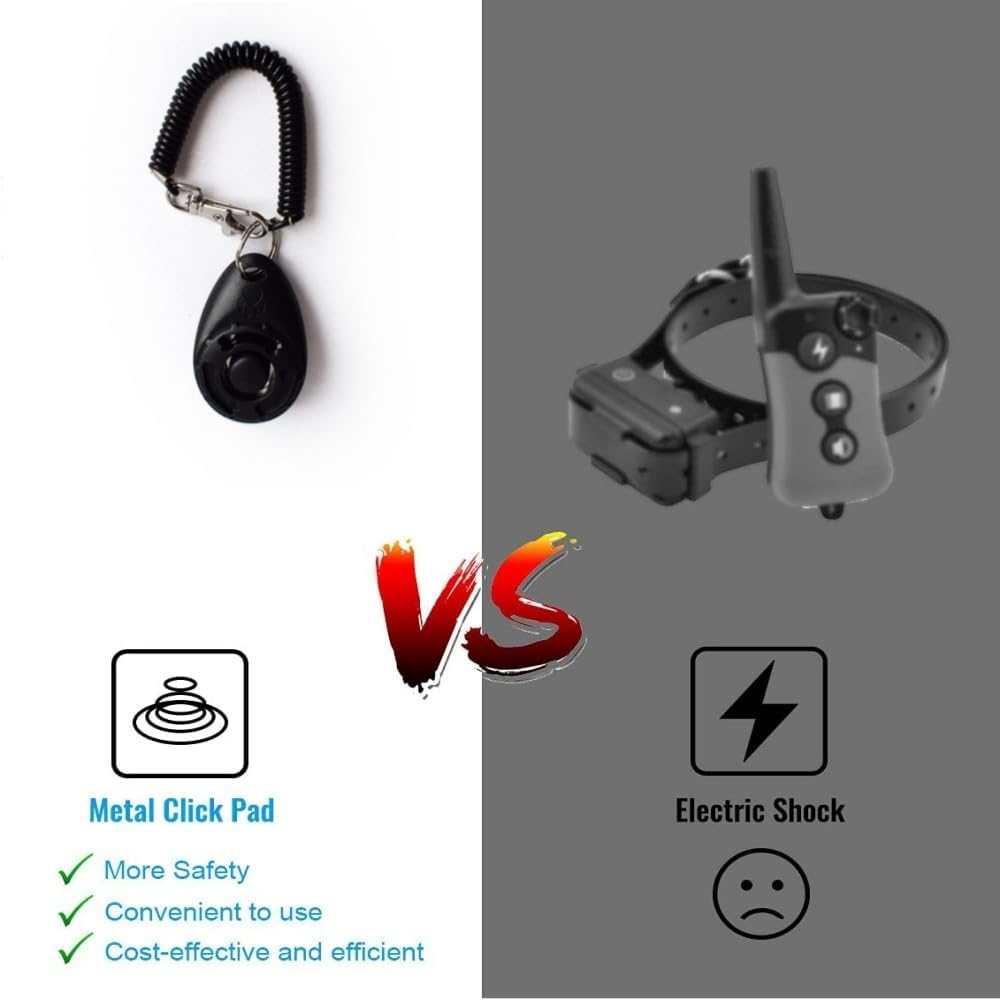 1PCS Dog Treat Pouch, Pet Training Clicker 2 Pcs, Pet Treat Pouch, Built-In Poop Bag Dispenser (Black) image number 3