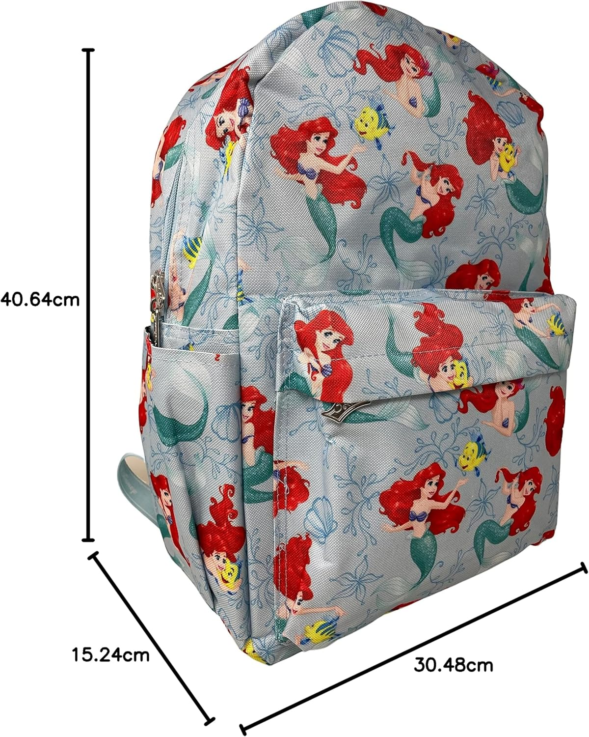 Disney the Little Mermaid Ariel All over Print 16 Inch Backpack Multicolor, Multicolor, 16 Inch, Backpack image number 2