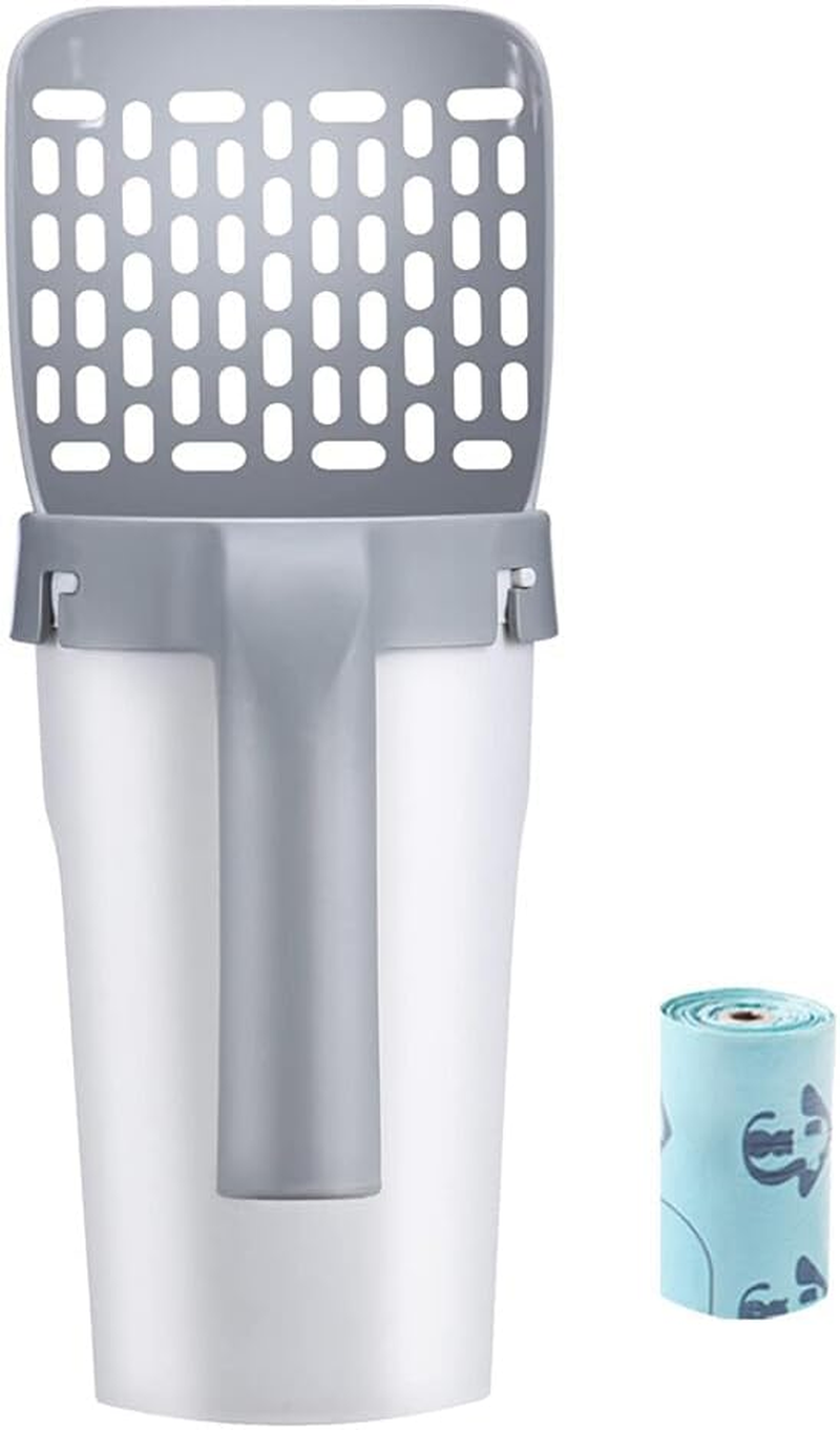 Cat Litter Scoop Integrated Detachable Shovel Holder Poop Pet Sifter Cleaning AU image number 5