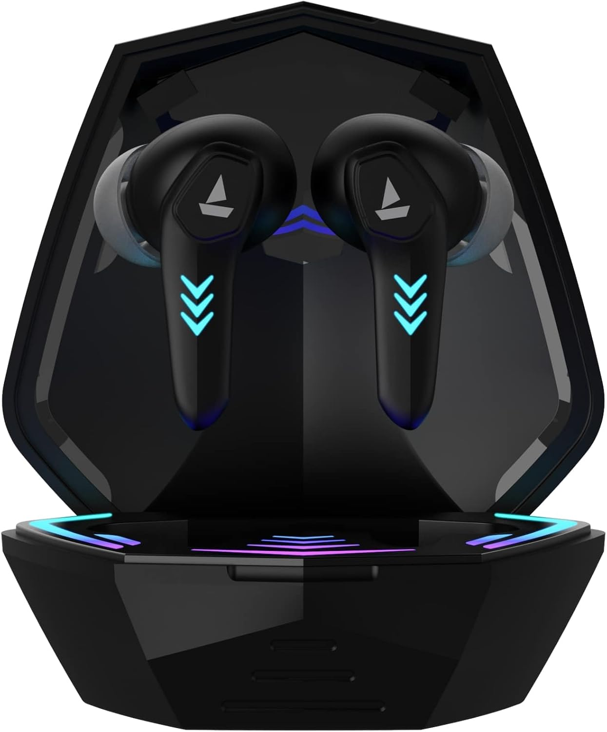 Boat Immortal 131 Wireless Gaming Earbuds with 40 Hours Playtime, Clear Calling with Enx&trade;, Low Latency, RGB Lights(Black Sabre) image number 1