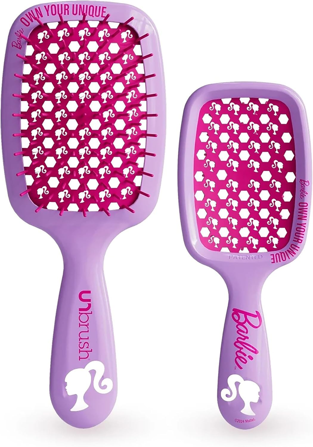 Unbrush Barbie Detangling Brush Duo - Shine Bright - Pink